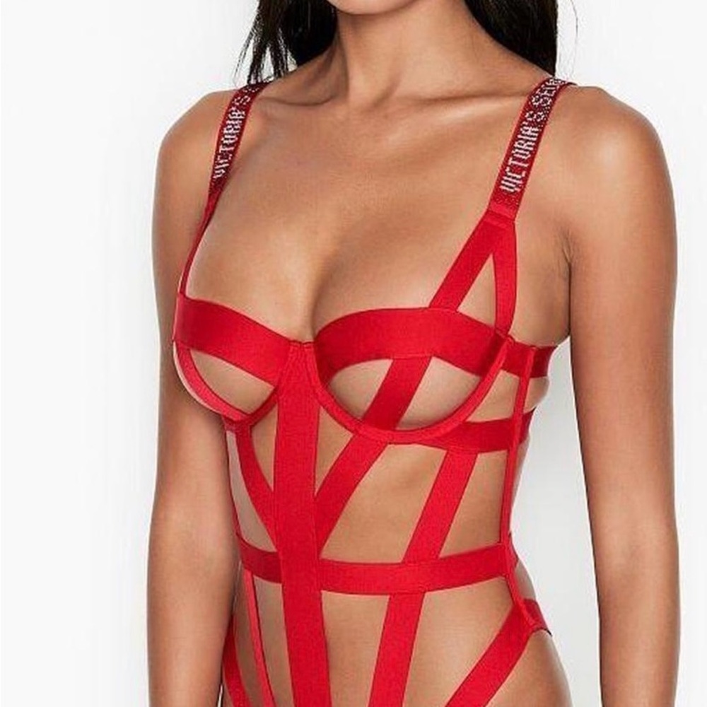 Victoria’s Secret Red Strappy Lingerie Set